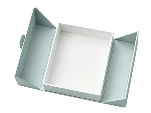 Pale Blue Double-Door Box with White Lining by Xinhua Pack Legend