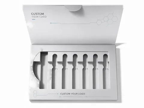 White Ampoule Box with Hexagon Graphics by Xinhua Pack Legend