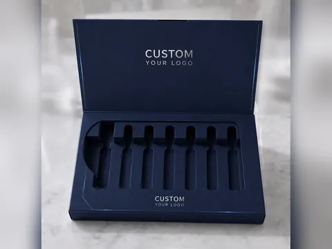 Navy Ampoule Box with Finger Scoop by Xinhua Pack Legend