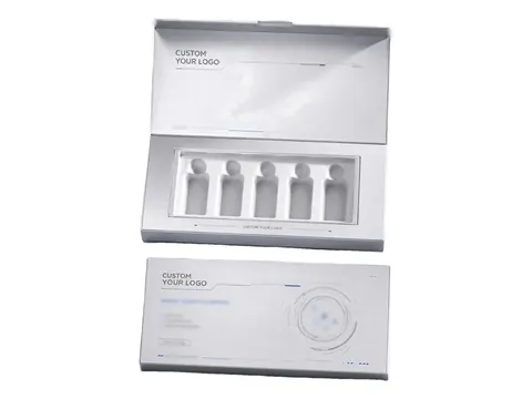 Silver Grey Five-Vial Box with Tech Print by Xinhua Pack Legend