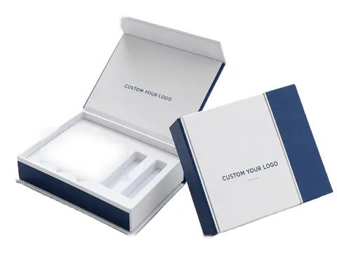 White and Navy Vial Box with Recess by Xinhua Pack Legend