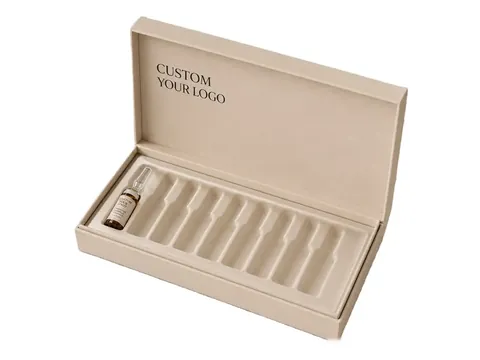 Beige Ampoule Box with Nine Slots by Xinhua Pack Legend