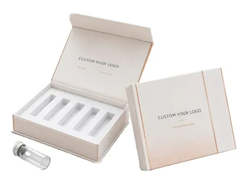 Blush Five-Vial Box with Gold Lines by Xinhua Pack Legend