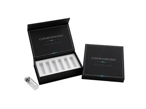 Black Six-Vial Box with Silver Frame by Xinhua Pack Legend