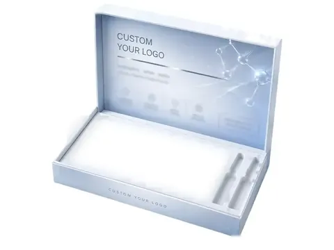 Pale Blue Box with Molecule Graphic by Xinhua Pack Legend