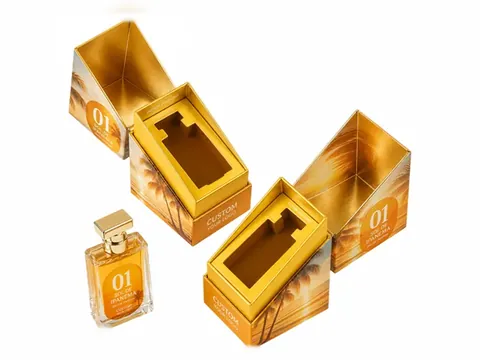 Gold Palm Print Perfume Carton with Insert by Xinhua Pack Legend