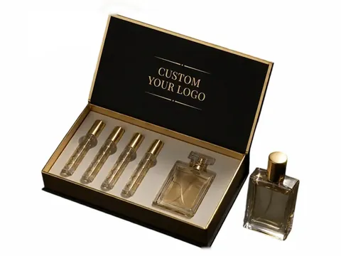 Black Perfume Discovery Box with Cream Tray by Xinhua Pack Legend