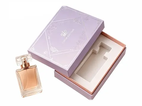 Lilac Line Pattern Perfume Box with Tray by Xinhua Pack Legend