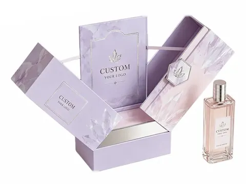 Lilac Marble Double-Door Perfume Box by Xinhua Pack Legend