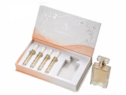 White Silver Floral Flip-Top Vial Box by Xinhua Pack Legend