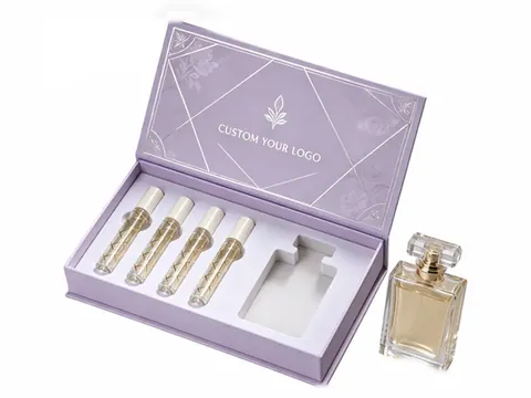 Lavender Geometric Line Flip-Top Vial Box by Xinhua Pack Legend