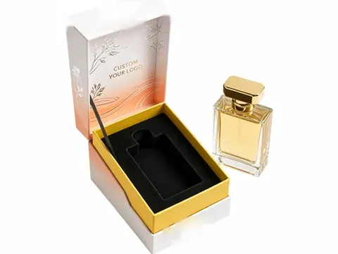 White Peach Flip-Top Box with Black Insert by Xinhua Pack Legend