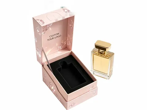 Blush Pink Deep-Lid Box with Black Insert by Xinhua Pack Legend