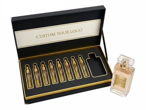 Black and Gold Eight-Vial Flip-Top Box by Xinhua Pack Legend
