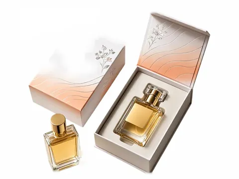 White and Peach Wave Flip-Top Perfume Box by Xinhua Pack Legend