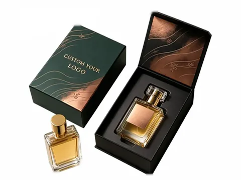 Dark Green and Copper Flip-Top Perfume Box by Xinhua Pack Legend