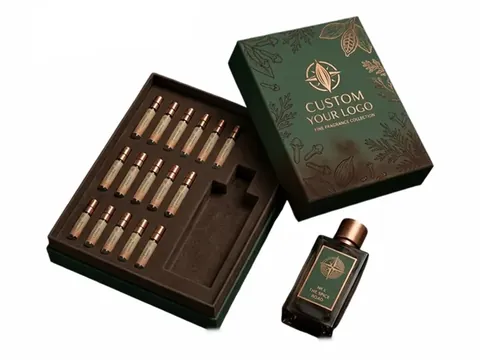 Dark Green Lid and Base 16-Vial Box by Xinhua Pack Legend