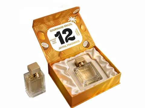Orange Tropical Print Satin-Lined Box by Xinhua Pack Legend