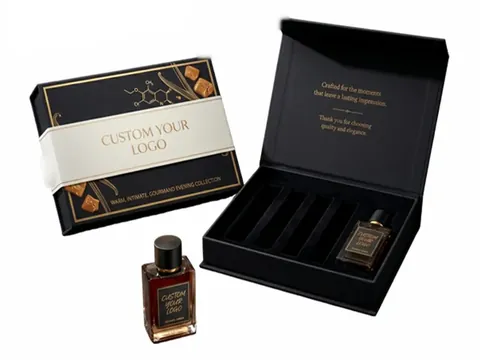 Black Flip-Top Perfume Set Box with Band by Xinhua Pack Legend