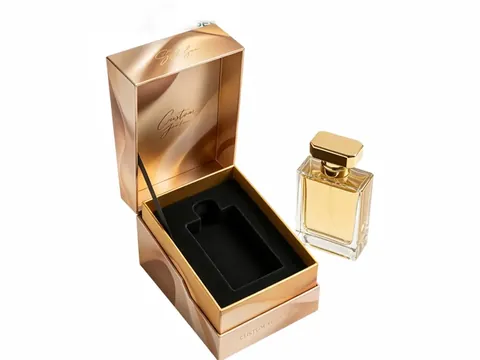 Gold Wave Deep-Lid Box with Black Insert by Xinhua Pack Legend