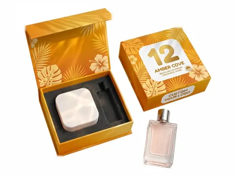 Orange Tropical Flip-Top Box with Two Cavities by Xinhua Pack Legend