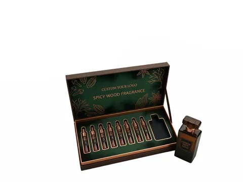 Brown and Green Eight-Vial Flip-Top Box by Xinhua Pack Legend
