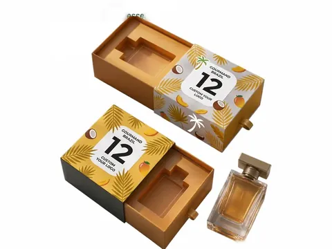 Tropical Print Gold Drawer Box by Xinhua Pack Legend