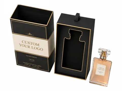 Black Gold Sleeve Box with Pull-Out Tray by Xinhua Pack Legend