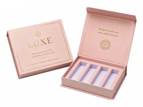 Blush Pink Flip-Top Box with Four Slots by Xinhua Pack Legend