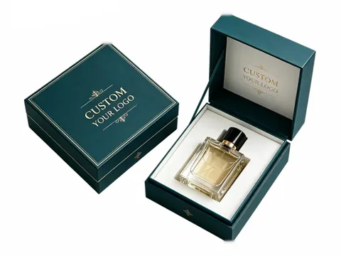 Dark Teal Square Hinged Perfume Box by Xinhua Pack Legend