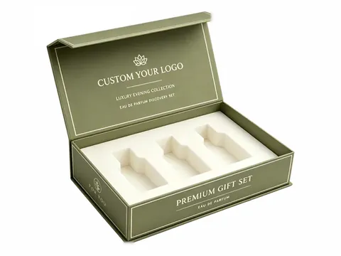 Sage Green Three-Bottle Flip-Top Box by Xinhua Pack Legend