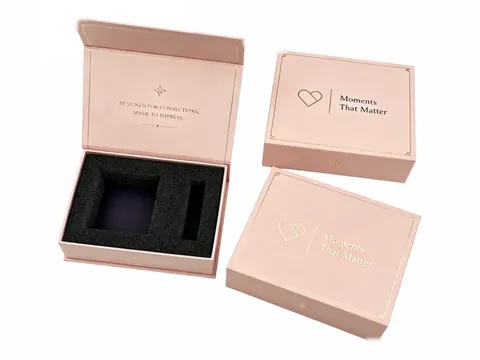 Blush Pink Flip-Top Box with Sponge Insert by Xinhua Pack Legend