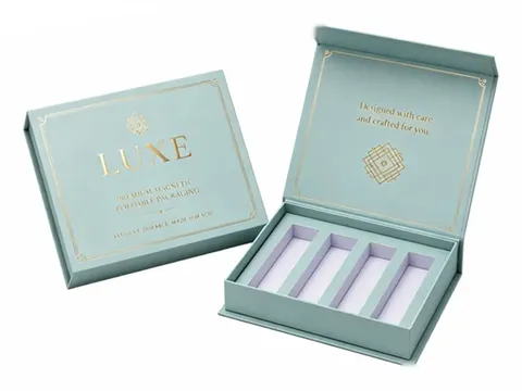 Pale Aqua Flip-Top Box with Four Slots by Xinhua Pack Legend