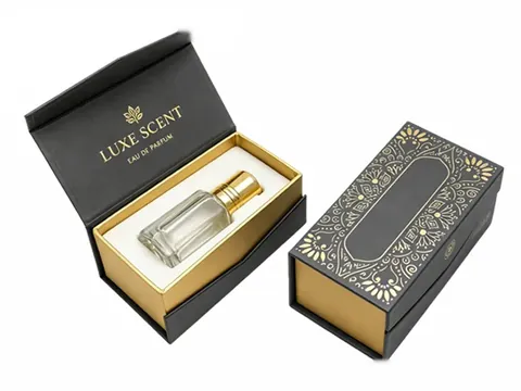 Black and Gold Ornate Flip-Top Bottle Box by Xinhua Pack Legend