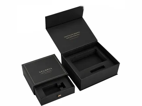 Black Flip-Top and Drawer Perfume Boxes by Xinhua Pack Legend