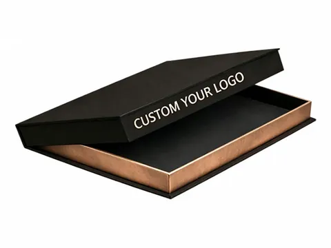 Slim Black Flip-Top Box with Copper Edge by Xinhua Pack Legend