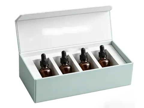 Mint Flip-Top Box for Four Dropper Bottles by Xinhua Pack Legend