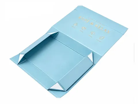 Light Blue Foldable Box Shown Flat by Xinhua Pack Legend