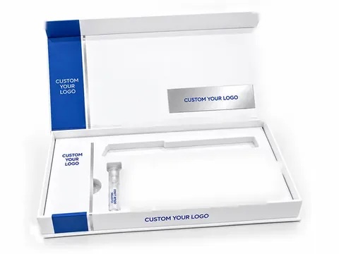 White Vial Kit Box with Silver Label by Xinhua Pack Legend
